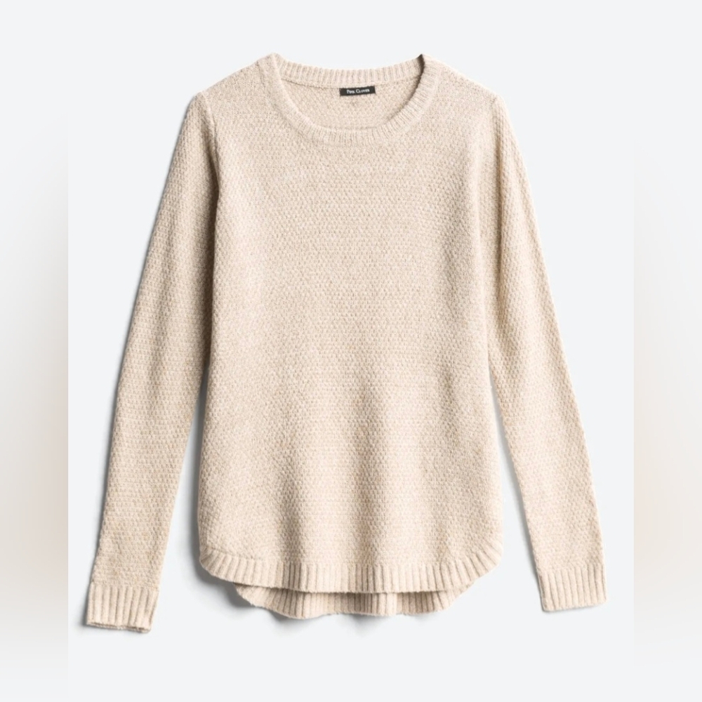 Pink Clover Nickole Textured Sweater - Beige, Large